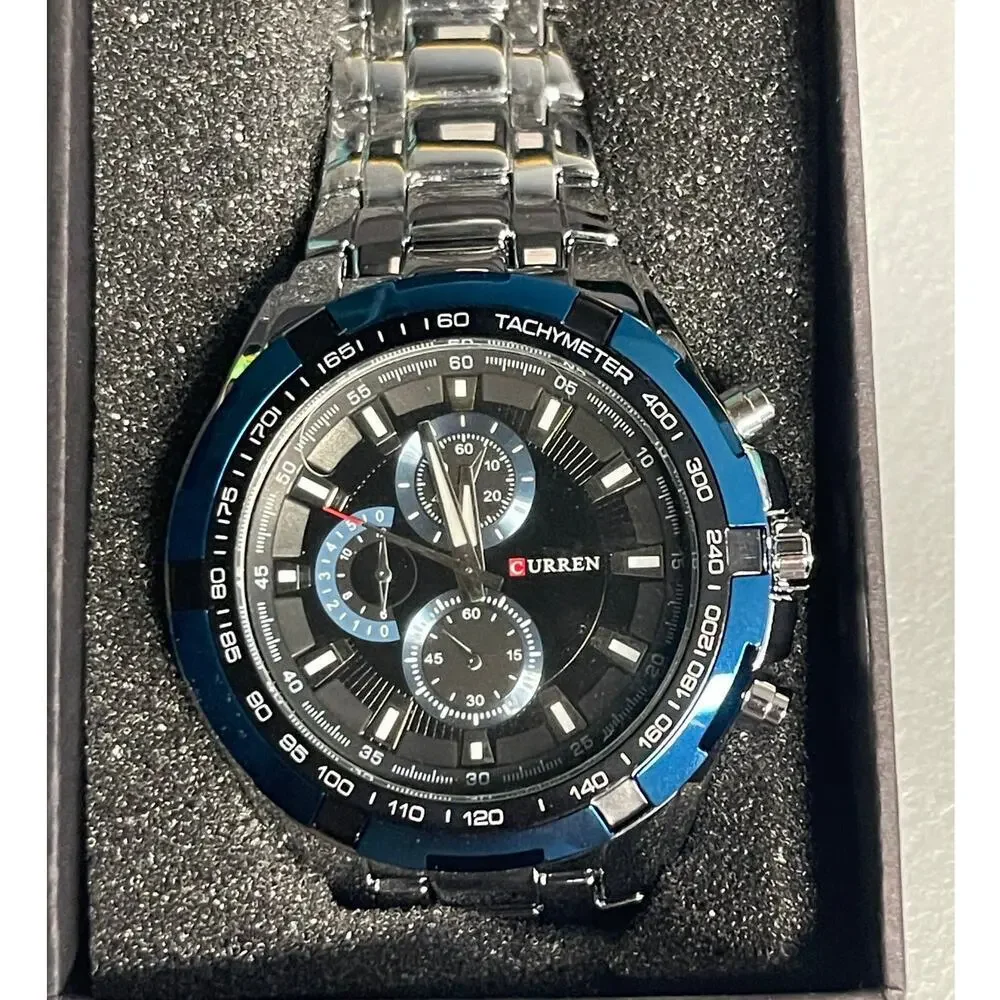 NWT CURREN 8023 Men's Wristwatch Quartz Stainless Steel Band
